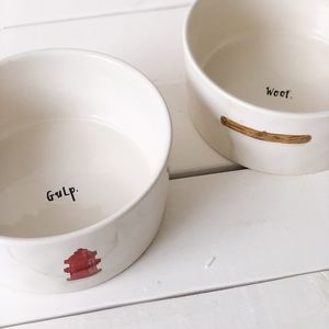 Rae Dunn Dog Bowl Set